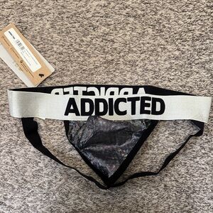 Addicted Black and Silver Mesh jockstrap